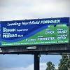 Northfield, Michigan political billboard design.